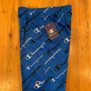 NWT Champion Boys Mesh Shorts BLUE Size LARGE